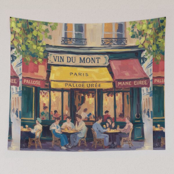 Item preview, French Evening Café Art | Bistro Wall Print designed and sold by CARRAANN.
