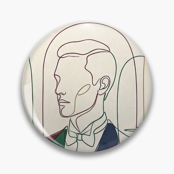 Item preview, Minimalist Color Block Line Art Formal Portrait Illustration designed and sold by PixorStudio.