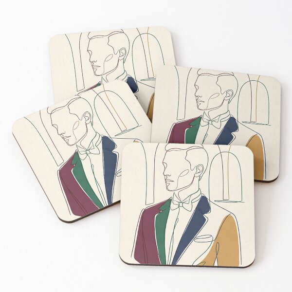Item preview, Minimalist Color Block Line Art Formal Portrait Illustration designed and sold by PixorStudio.