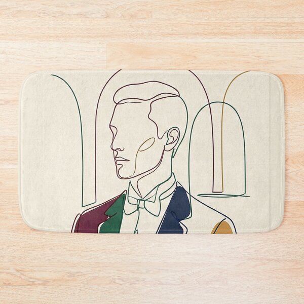 Item preview, Minimalist Color Block Line Art Formal Portrait Illustration designed and sold by PixorStudio.