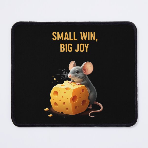 Item preview, Small Win Big Joy Cute Mouse Hugging Cheese Funny Animal Hoodie designed and sold by UrbanPrts.