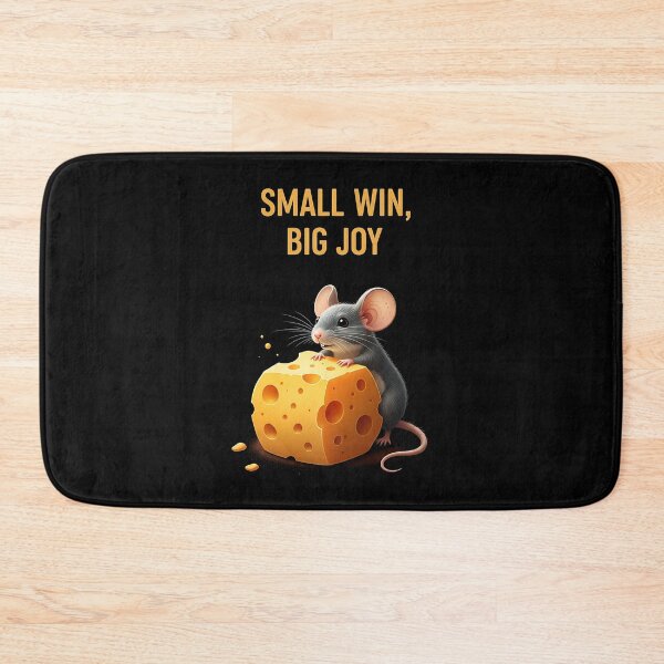 Item preview, Small Win Big Joy Cute Mouse Hugging Cheese Funny Animal Hoodie designed and sold by UrbanPrts.