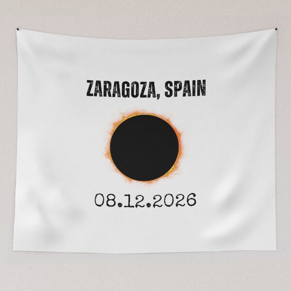 Item preview, Zaragoza Spain 2026 Total Sun Obscuration designed and sold by snowry.
