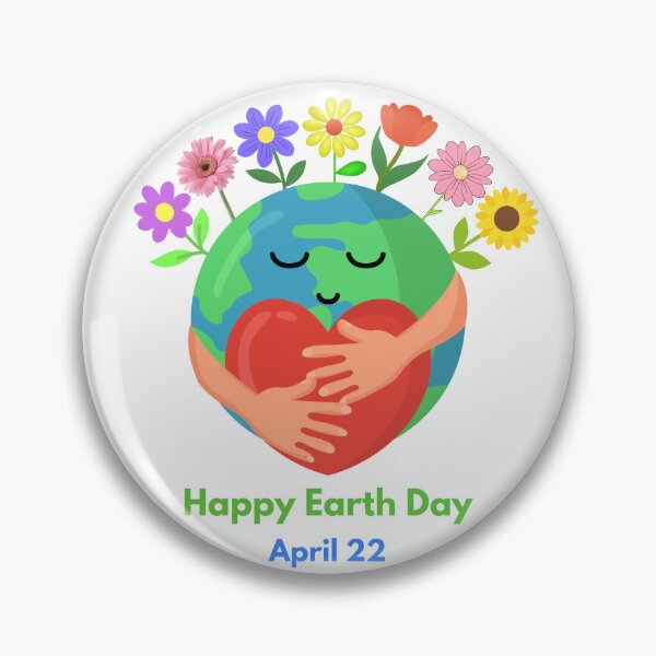 Item preview, Happy Earth Day April 22 Cute Smiling Earth Hugging Heart Design – Eco Friendly Aesthetic for Stickers, T-Shirts & Gifts designed and sold by SyedaPrints.