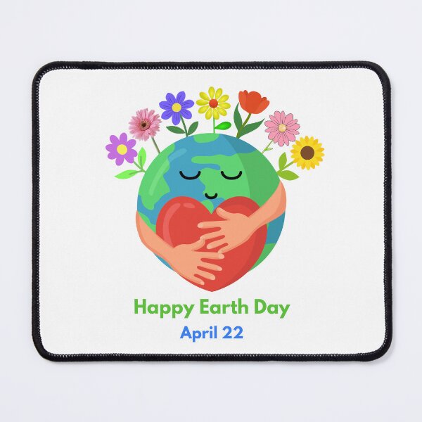 Item preview, Happy Earth Day April 22 Cute Smiling Earth Hugging Heart Design – Eco Friendly Aesthetic for Stickers, T-Shirts & Gifts designed and sold by SyedaPrints.