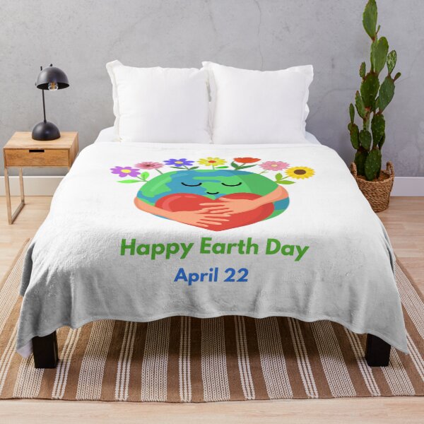 Item preview, Happy Earth Day April 22 Cute Smiling Earth Hugging Heart Design – Eco Friendly Aesthetic for Stickers, T-Shirts & Gifts designed and sold by SyedaPrints.