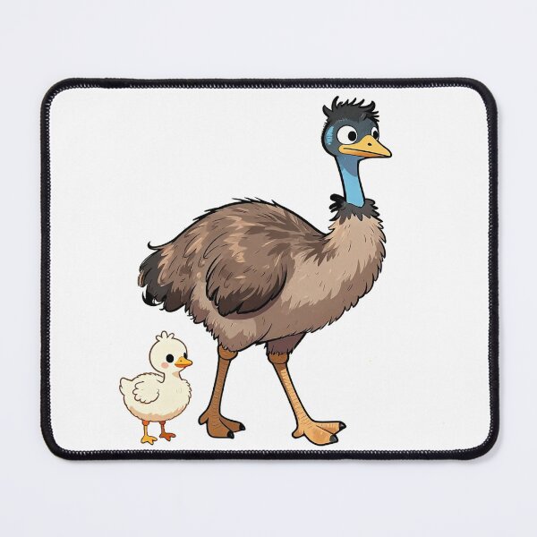 Item preview, Emu with baby designed and sold by Mia's Menagerie.