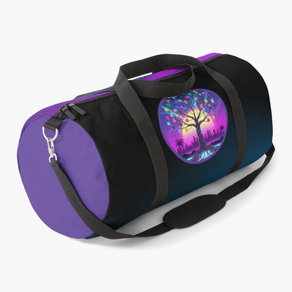 Item preview, Neon Harmony Tree – Guitar Picks City Sunset Synthwave Art designed and sold by CrimsonChords.