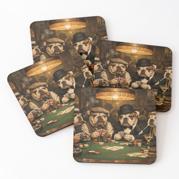 Item preview, Bulldog Poker Night – Vintage Speakeasy Dogs  designed and sold by Twisted Oak Gifts.