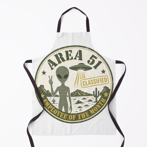 Item preview, Area 51 Employee of the Month Vintage UFO Alien Conspiracy Humor Gift Classified designed and sold by Amnesia-Proto.