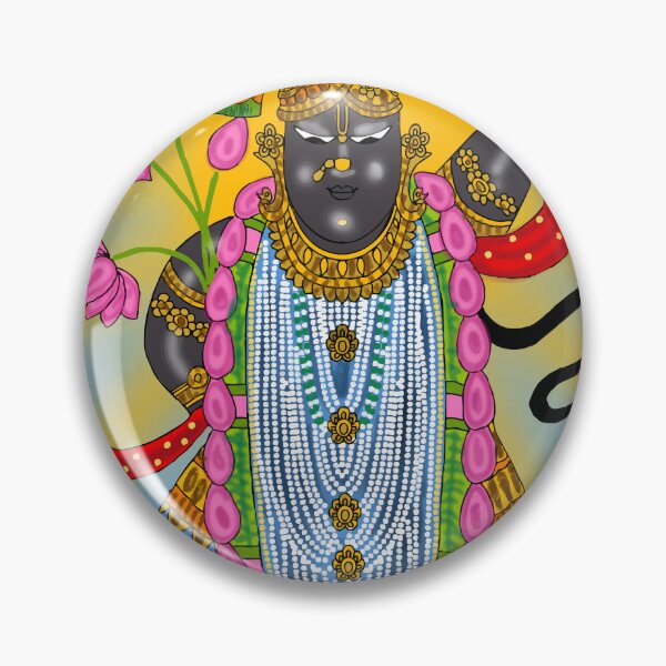 Item preview, Shreenathji Spiritual Artwork – Krishna Devotional Hindu Design designed and sold by Harshit_Digital_Arts.