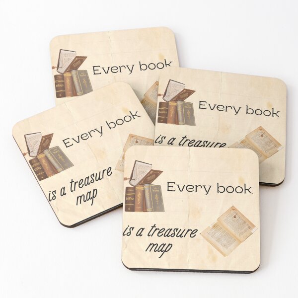 Item preview, Every Book Is a Treasure Map designed and sold by Lost Treasures by Phoenix.