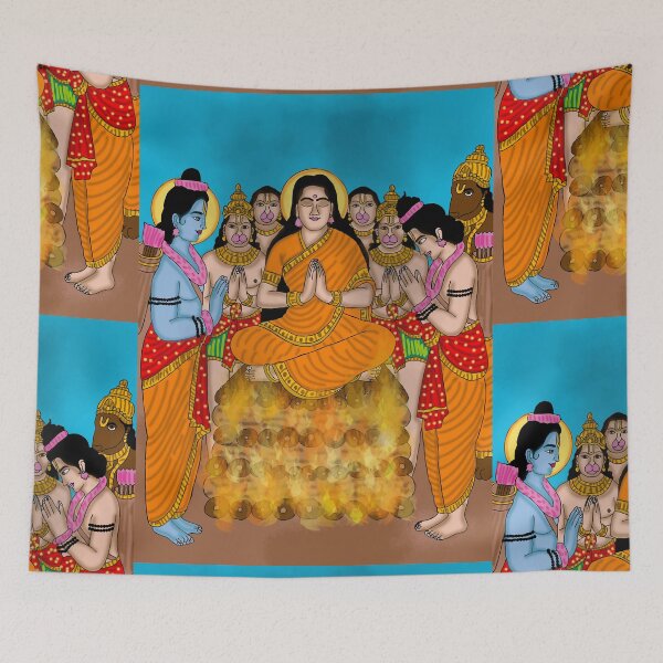 Item preview, Goddess Sita Divine Design designed and sold by Harshit_Digital_Arts.