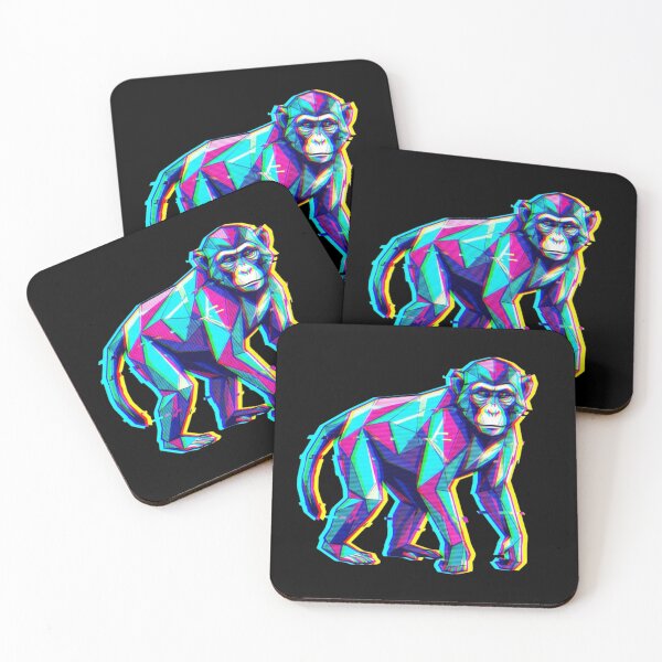 Item preview, Synthwave Glitch Ape Sticker – Neon Color Design for Gamer Culture designed and sold by bsbd-action.