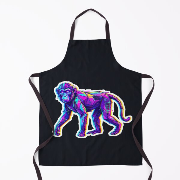 Item preview, Cyber Glitch Chimpanzee Sticker – Robotic Ape Decal for Sci-Fi Fans designed and sold by bsbd-action.