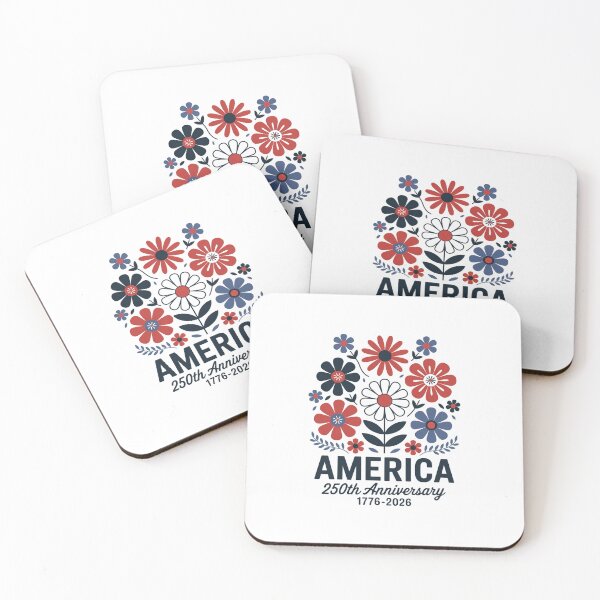 Item preview, USA 250th Anniversary 1776-2026 Floral Patriotic designed and sold by BlassmausArt.