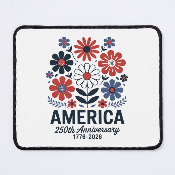 Item preview, USA 250th Anniversary 1776-2026 Floral Patriotic designed and sold by BlassmausArt.