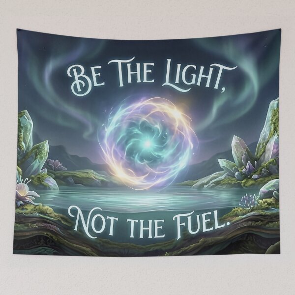 Item preview, Be The Light - Inspirational Cosmic Crystal Garden Pattern designed and sold by Lainey1978.