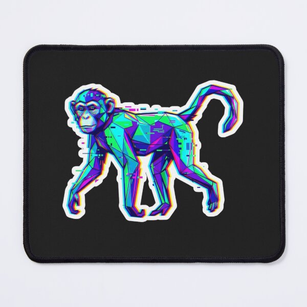 Item preview, Agile Geometric Monkey Sticker – Dynamic Ape Design for Athletes and Creatives designed and sold by bsbd-action.