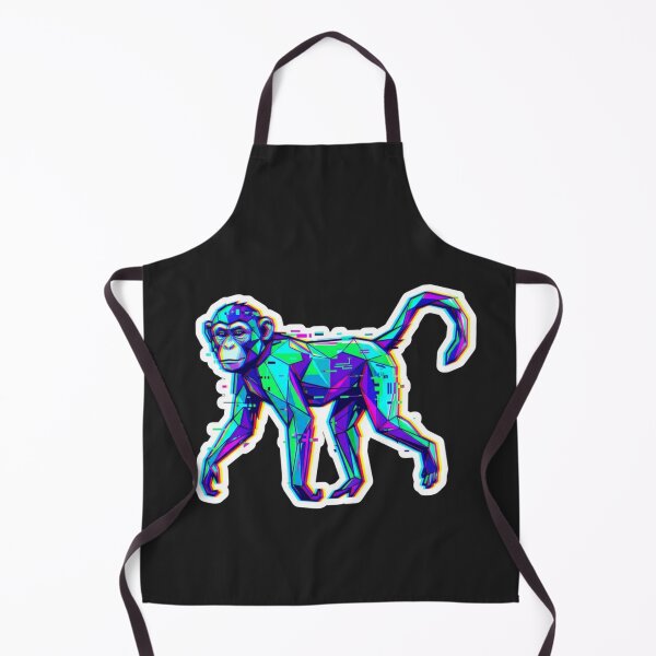 Item preview, Agile Geometric Monkey Sticker – Dynamic Ape Design for Athletes and Creatives designed and sold by bsbd-action.