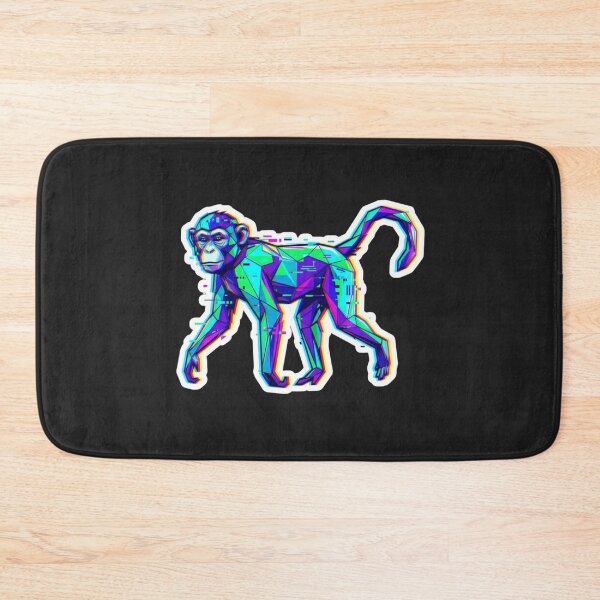 Item preview, Agile Geometric Monkey Sticker – Dynamic Ape Design for Athletes and Creatives designed and sold by bsbd-action.