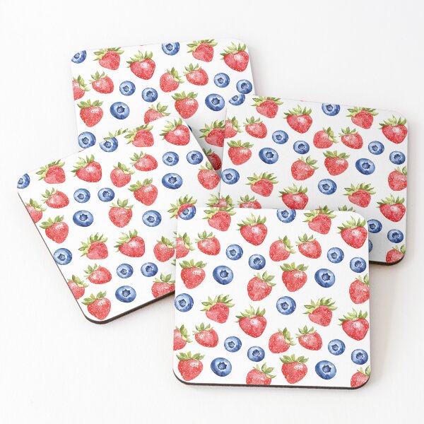 Item preview, Strawberry, Blueberry fields - fruit pattern designed and sold by EliteShadow.