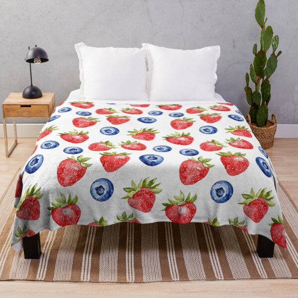 Item preview, Strawberry, Blueberry fields - fruit pattern designed and sold by EliteShadow.