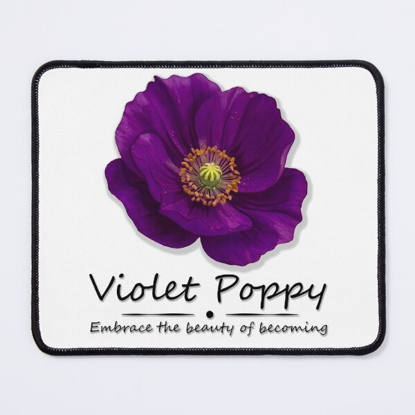Artikelvorschau, Violette Mohnblume – Lila botanische Ästhetik im floralen Design entworfen und verkauft von Italkam.