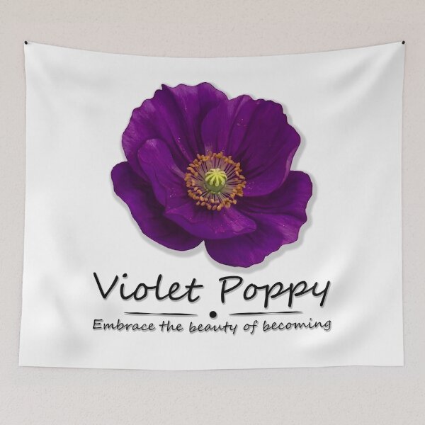 Item preview, Violet Poppy Flower – Purple Botanical Aesthetic Floral Design designed and sold by Italkam.