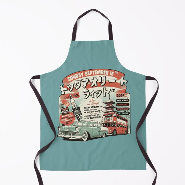 Item preview, Tokyo Rockabilly Riot Vintage Poster | Retro 50s Japanese Car & Bus Design | Rock and Roll Festival Steampunk Style designed and sold by ObsidianUruk.