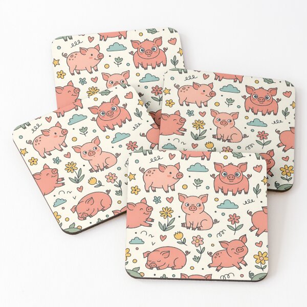 Item preview, Cute Piglet Seamless Pattern designed and sold by MadPig-Studio.