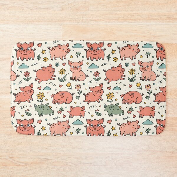 Item preview, Cute Piglet Seamless Pattern designed and sold by MadPig-Studio.