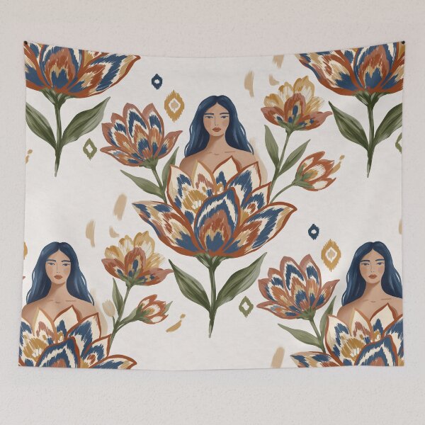 Item preview, Hand Painted Floral Woman designed and sold by mmartabc.