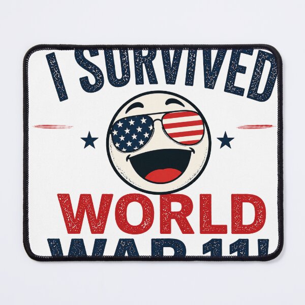 Item preview, I Survived World War 11 Shirt Funny Patriotic Meme Tee USA Humor Graphic T-Shirt Viral Joke Shirt Gift for Men Women designed and sold by HotTakeThreads.