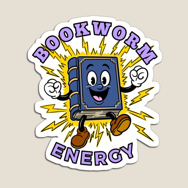 Item preview, Bookworm Energy  designed and sold by Kate Miller Illustrator.