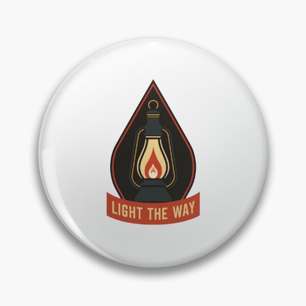 Item preview, Lantern Light The Way Fall Camping Badge Emblem designed and sold by FWLKIT.