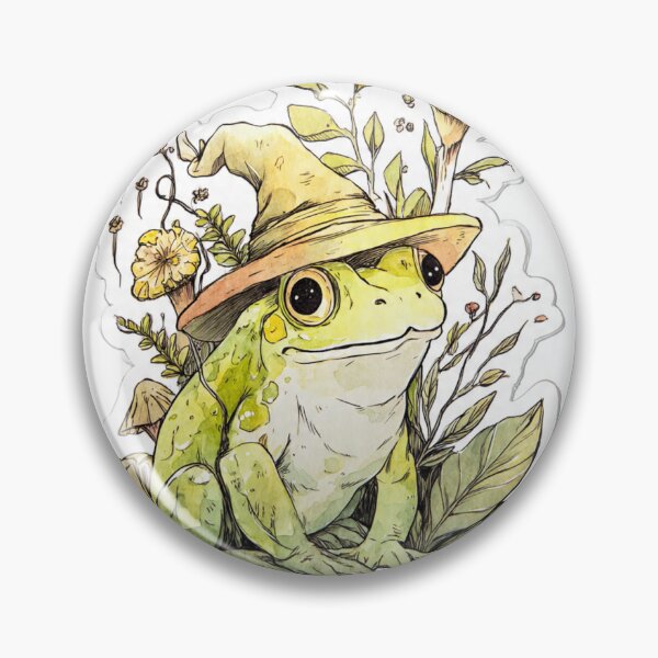 Item preview, frog with a witch's hat designed and sold by mimesshop.