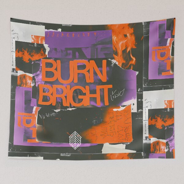 Item preview, Burn Bright Vintage Grunge Collage Typography Collection Design designed and sold by ART ATTACK ZONE.