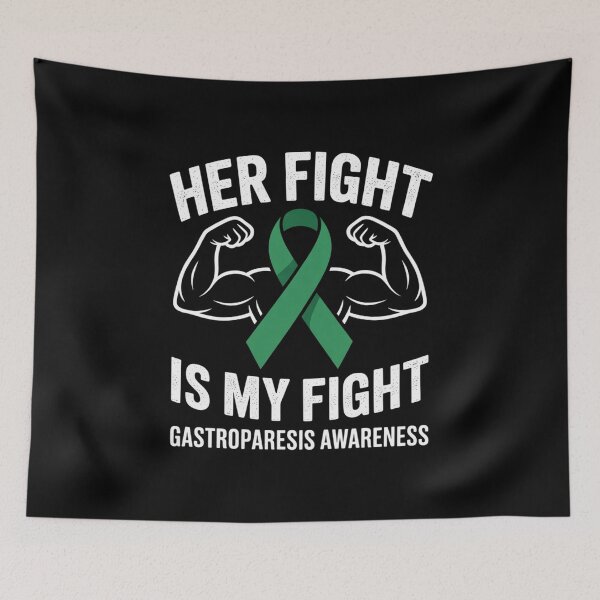 Item preview, Her Fight Is My Fight Gastroparesis Awareness Green Ribbon designed and sold by fferomananul.