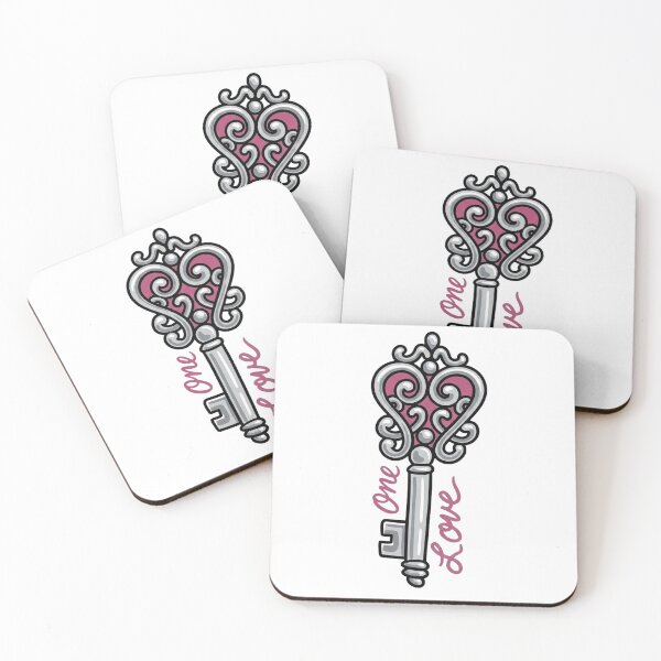 Item preview, Vintage Heart-Key "One Love" designed and sold by fruitfuLIFEstudio.