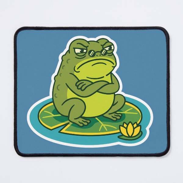 Item preview, Sarcastic Frog Attitude Design – Frog wearing sunglasses - Funny Grumpy Frog Meme Quote Art designed and sold by VectorJoy.