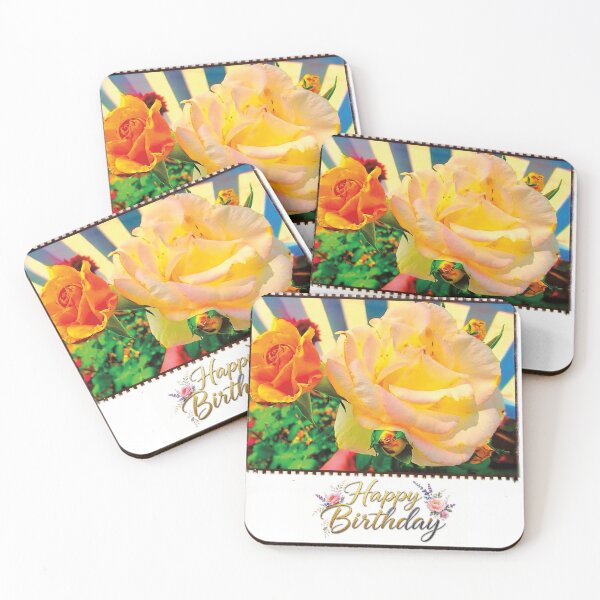 Item preview, Happy Birthday - Giga Roses and Stripes Forever designed and sold by Giga Gorgeous Blooms.