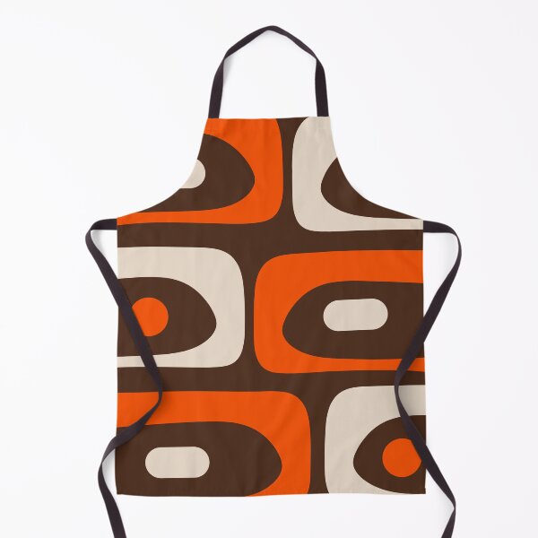 Item preview, Retro 70s Aesthetic Abstract Mid Century Modern Minimalist Piquet Pattern in Seventies Brown and Orange designed and sold by kierkegaard.
