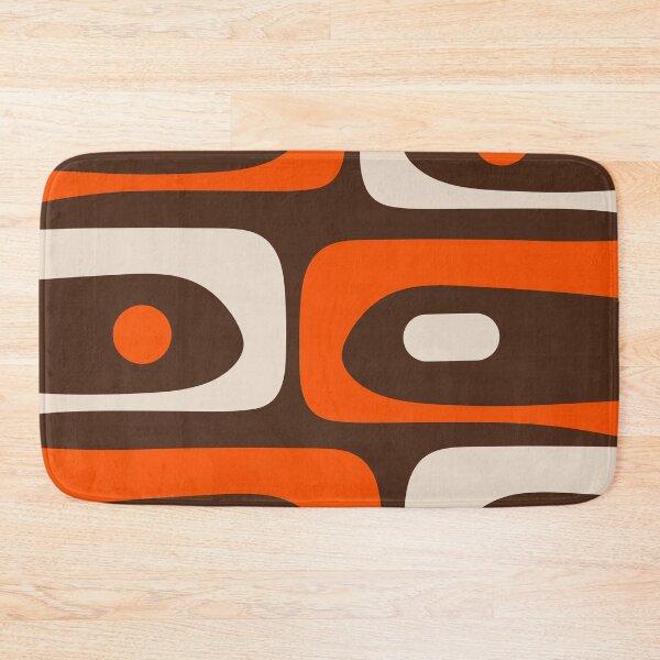 Item preview, Retro 70s Aesthetic Abstract Mid Century Modern Minimalist Piquet Pattern in Seventies Brown and Orange designed and sold by kierkegaard.
