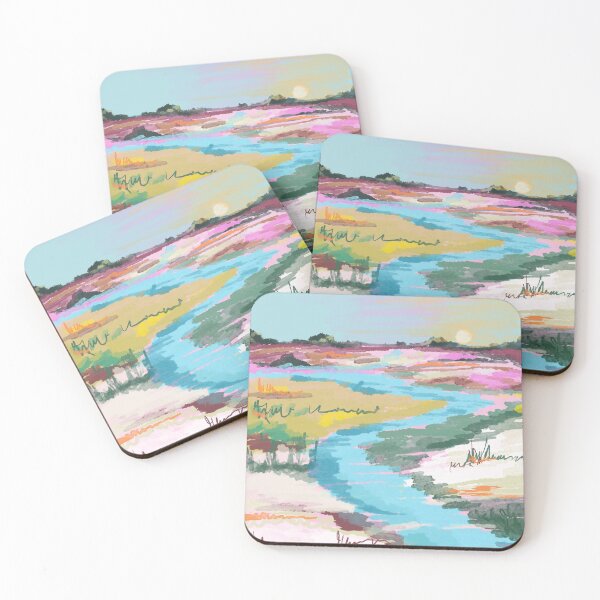 Item preview, Colourful marsh landscape designed and sold by Storiesoftheland.