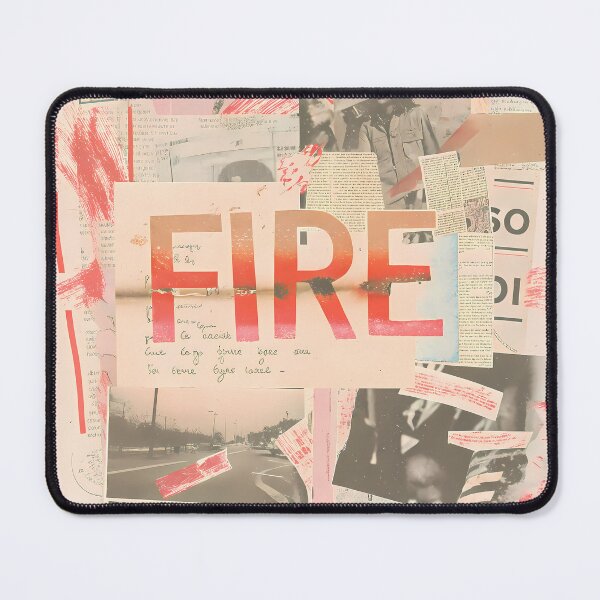 Item preview, Fire Vintage Grunge Collage Typography Collection Design designed and sold by ART ATTACK ZONE.