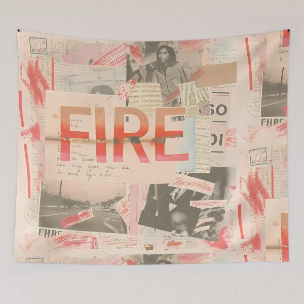 Item preview, Fire Vintage Grunge Collage Typography Collection Design designed and sold by ART ATTACK ZONE.