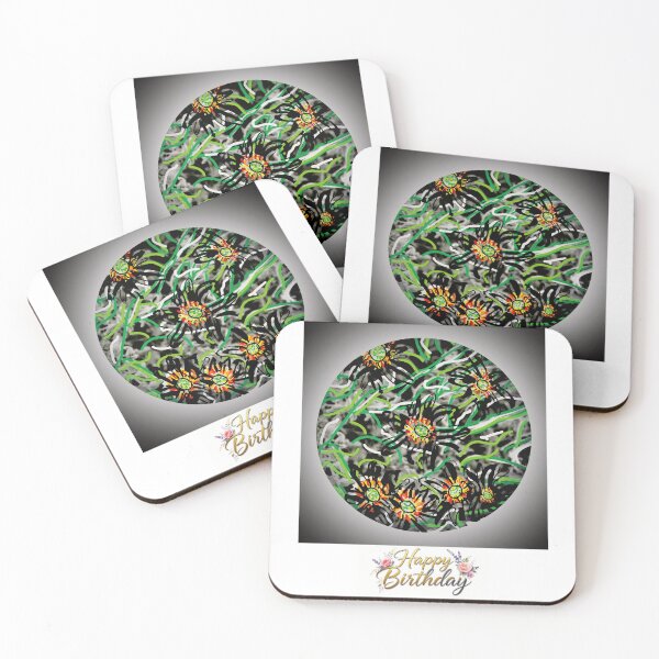 Item preview, Happy Birthday - Round Giga Wild Flowers - GORGEOUS BLOOMS designed and sold by Giga Gorgeous Blooms.