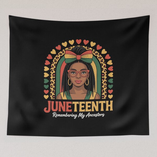 Item preview, Juneteenth Black Women Bow Remembering My Ancestors Rainbow designed and sold by fferomananul.