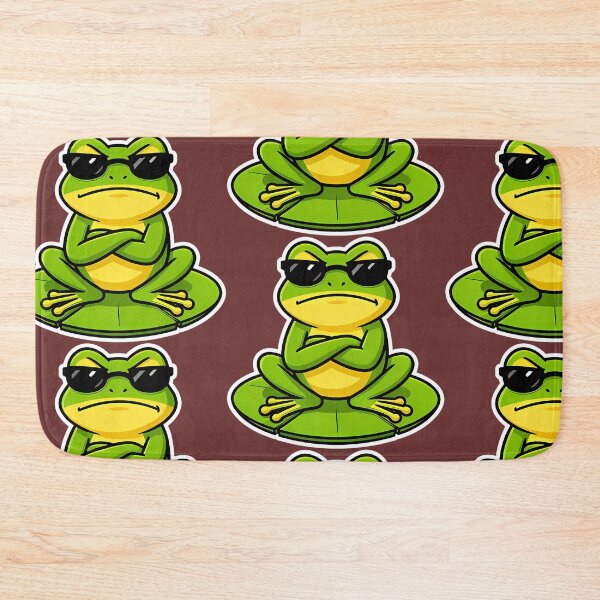 Item preview, Frog With Attitude – Frog wearing sunglasses- Funny Rebel Frog Meme Aesthetic Cute Grumpy Style designed and sold by VectorJoy.